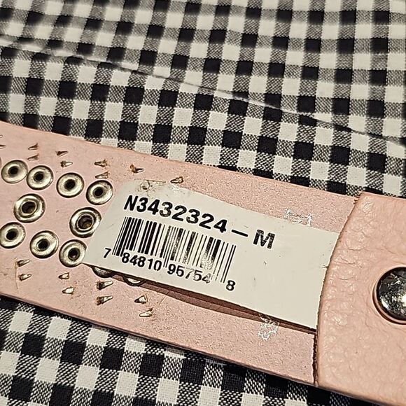 Nacoma ladies pink studded western belt size medium main image 6